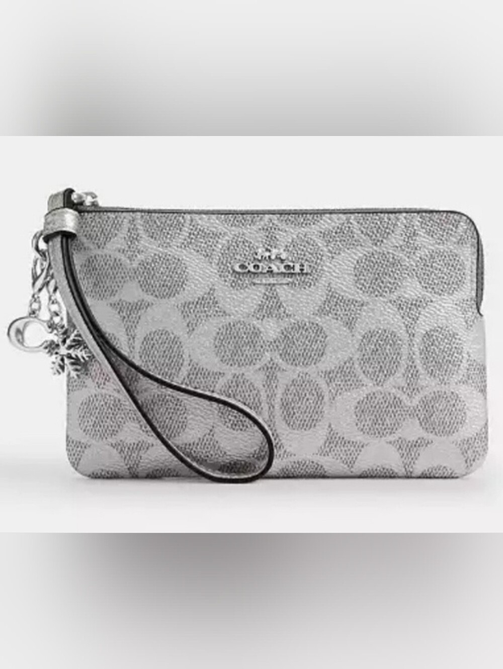 Coach Wristlet with Snowflake Charm